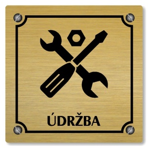 Údržba, 118x118mm, zlatá, Kansas